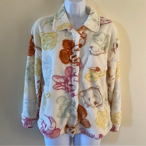 New W/O Tags Disney Winnie the Pooh Sleep Shirt Girls Size XL 14/16 Button Soft